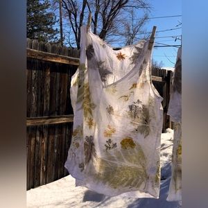 Ecoprinted cotton shirt